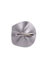 Pansy Clip - Silver Leather