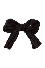 Party Bow Clip - Black Velvet Stripe - PROJECT 6, modest fashion