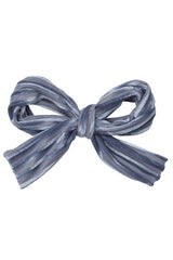Party Bow Clip - Blue Velvet Stripe - PROJECT 6, modest fashion
