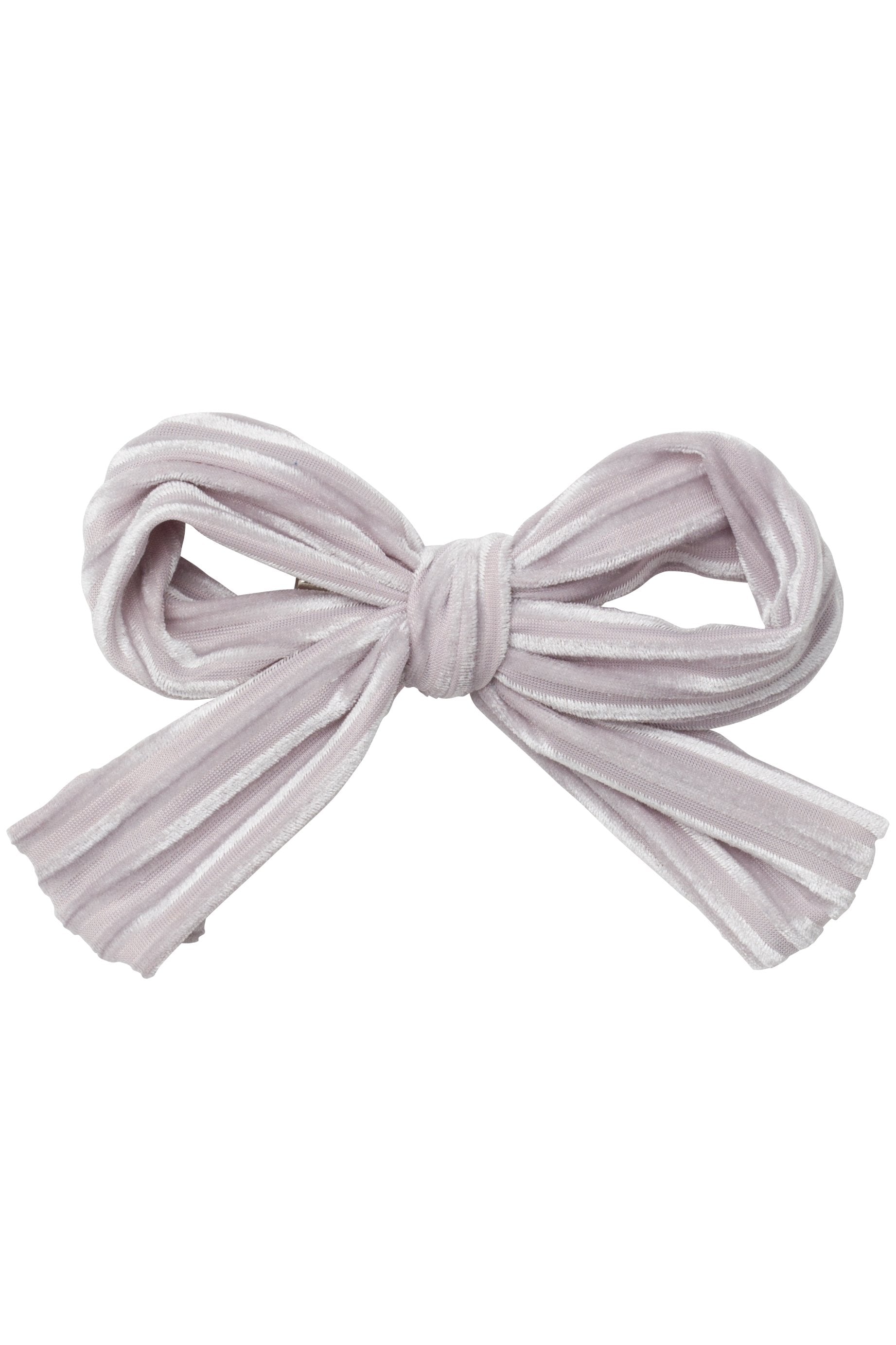 Party Bow Clip - Silver Velvet Stripe - PROJECT 6, modest fashion