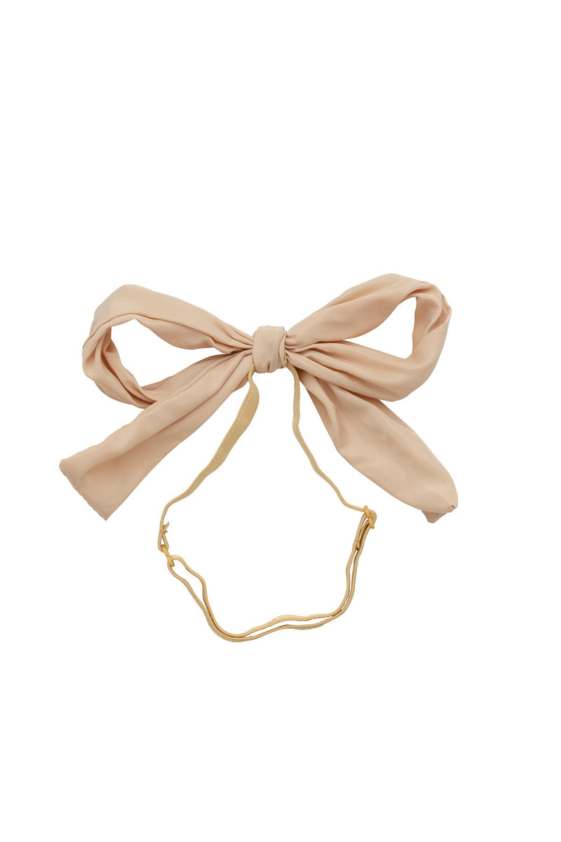 Party Bow Taffeta Wrap - Taupe - PROJECT 6, modest fashion