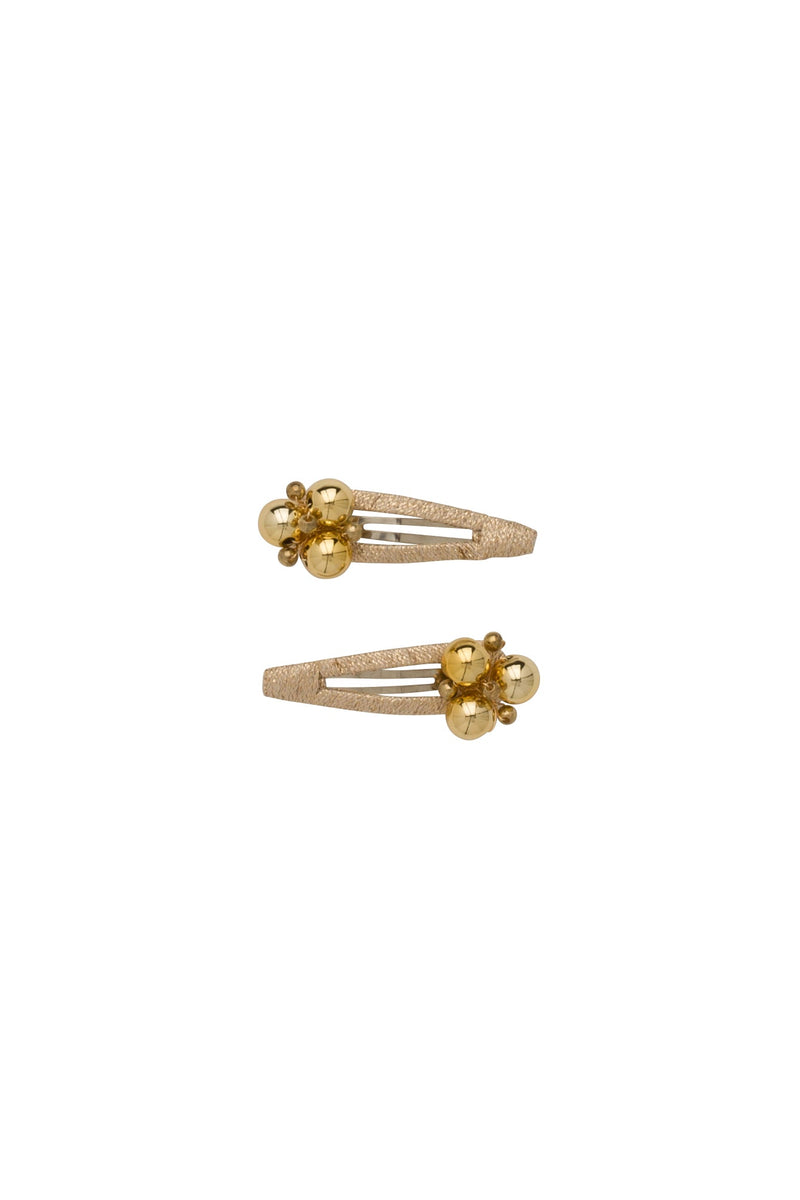Pearl Lily Clip Set of 2 - Metallic Gold