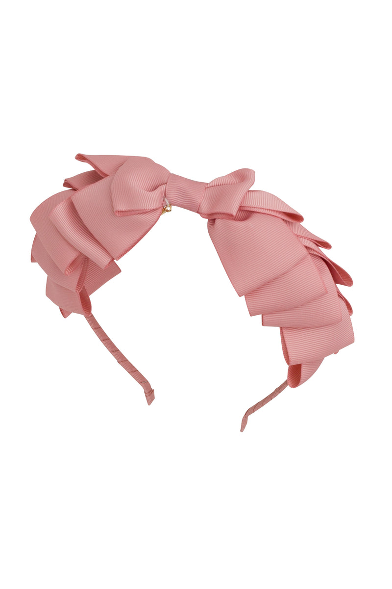 Pleated Ribbon Grosgrain Headband - Sweet Nectar