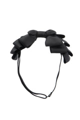 Pleated Ribbon Grosgrain Wrap - Black - PROJECT 6, modest fashion
