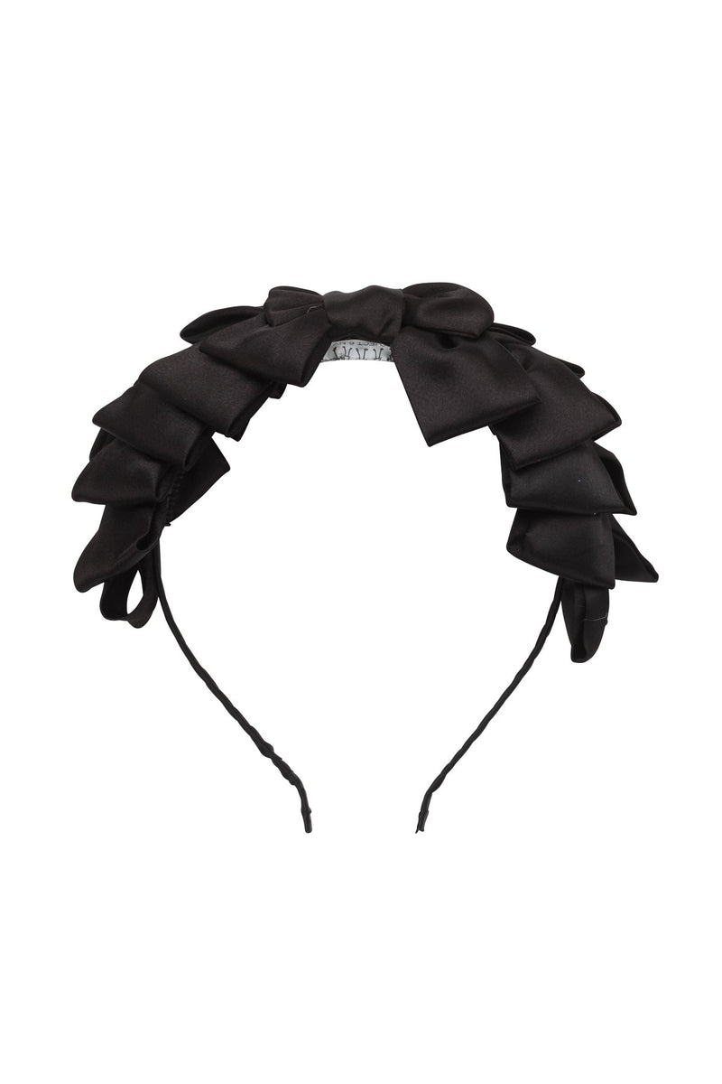Pleated Ribbon Headband - Black - PROJECT 6, modest fashion