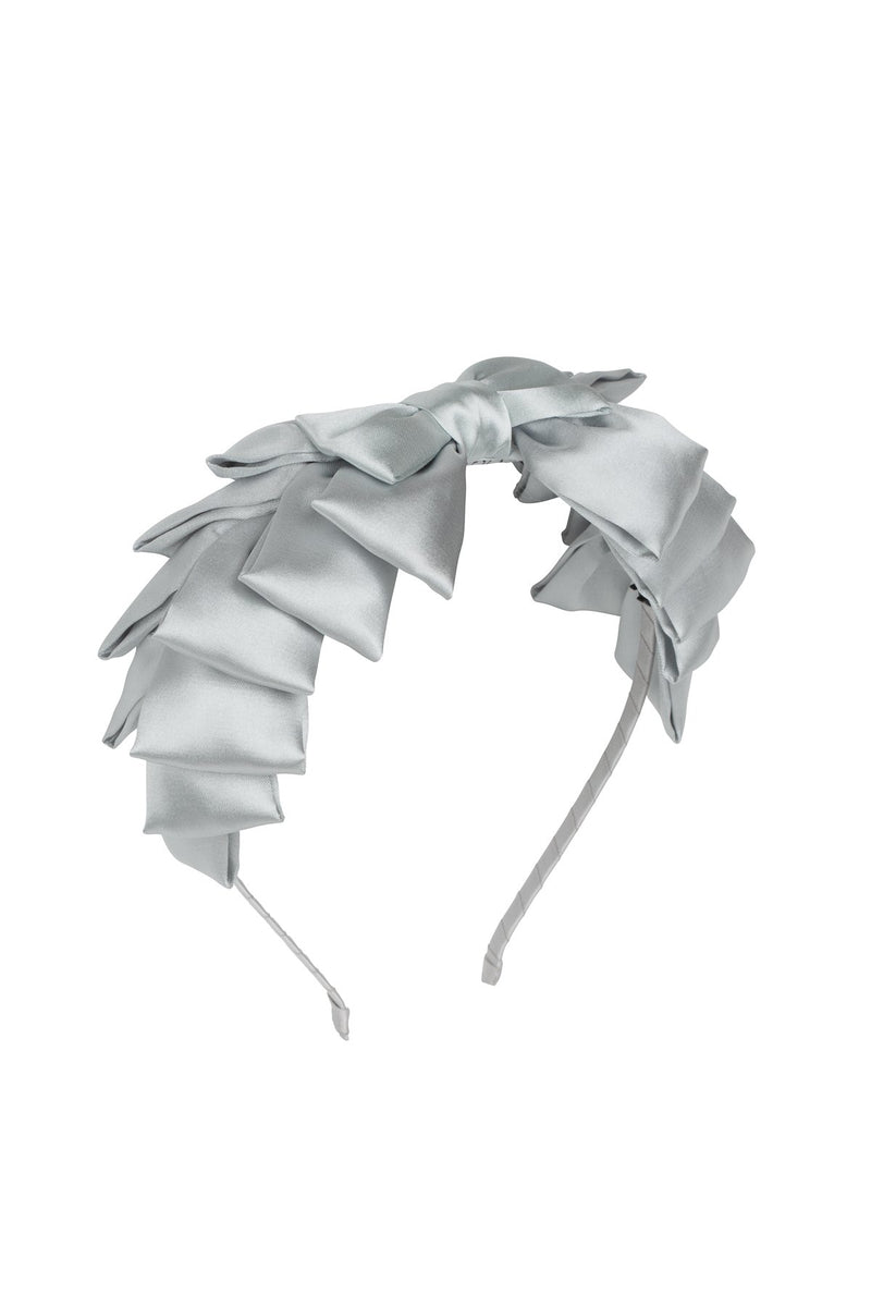 Pleated Ribbon Headband - Light Silver - PROJECT 6, modest fashion