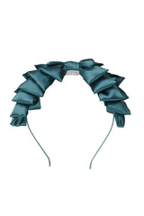 Pleated Ribbon Headband - Teal - PROJECT 6, modest fashion