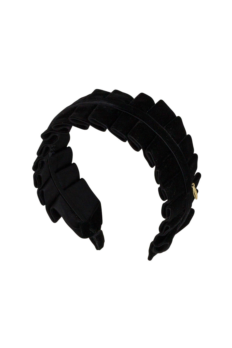 Pristine Pleats Headband - Black