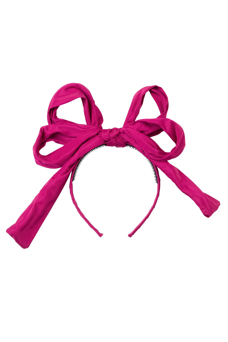 Double Party Bow Headband - Raspberry - PROJECT 6, modest fashion