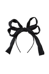 Double Party Bow Headband - Black - PROJECT 6, modest fashion