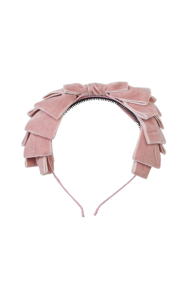 Pleated Ribbon Velvet Headband - Blush - PROJECT 6, modest fashion