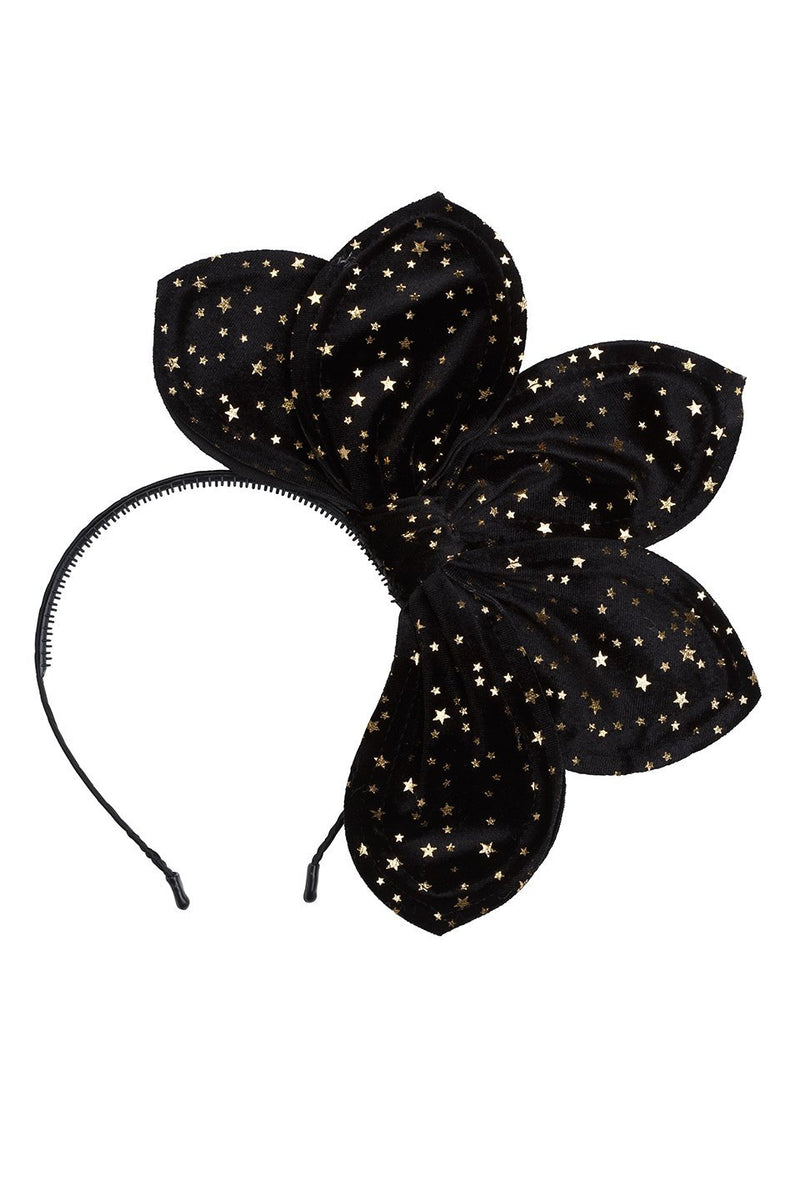 Five Petals Velvet Headband - Black Star - PROJECT 6, modest fashion