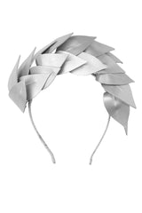 Cascading Floating Leather Leaves - Silver - PROJECT 6, modest fashion