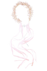 Clustered Wreath - Pink Pearls