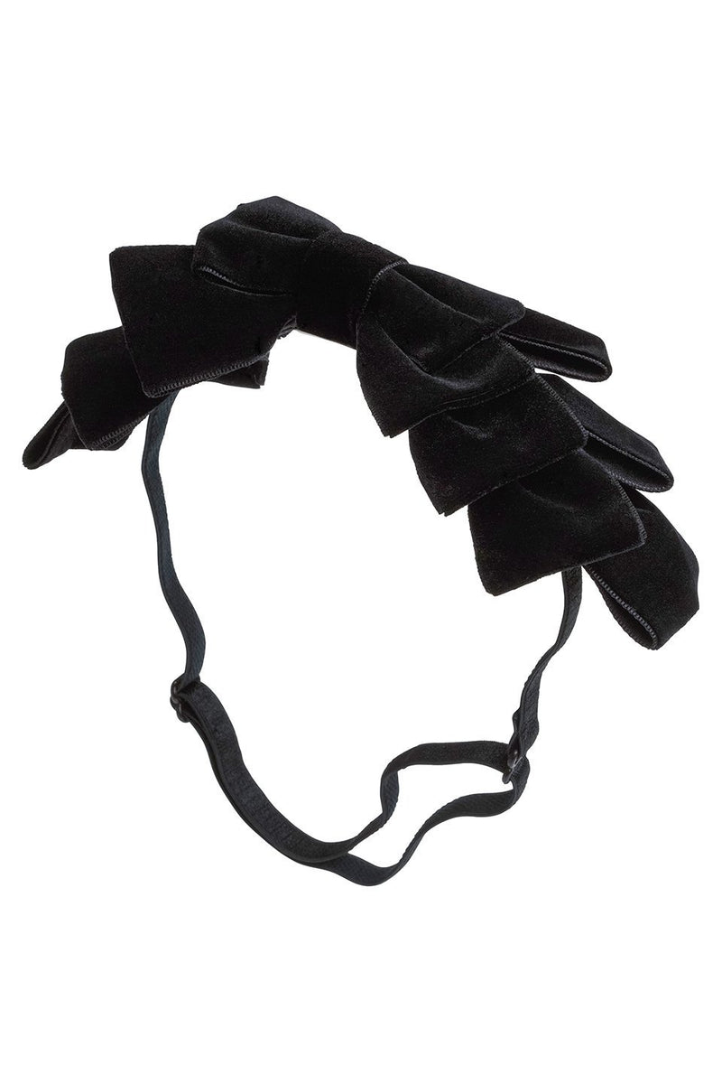 Pleated Ribbon Velvet Wrap - Black - PROJECT 6, modest fashion