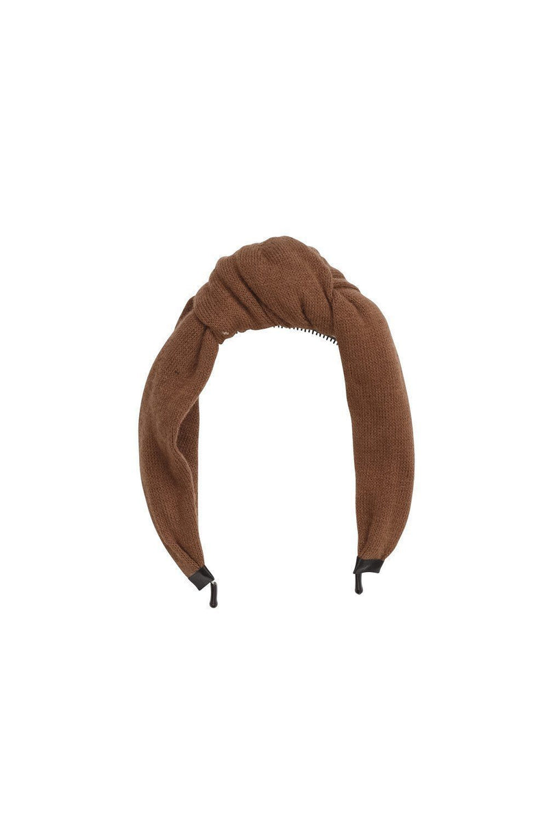 Knot Headband - Khaki Brown Wool - PROJECT 6, modest fashion