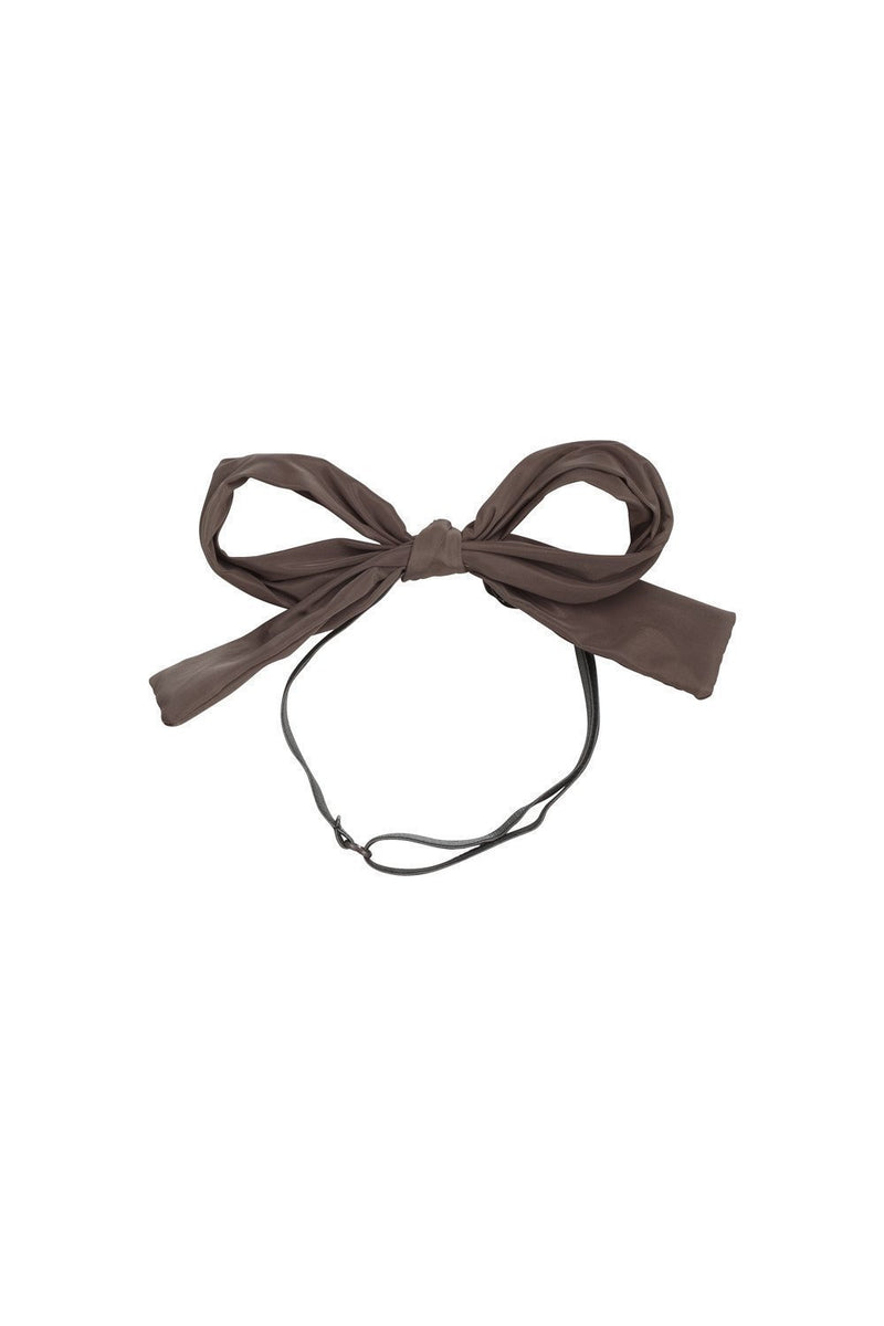 Party Bow Taffeta Wrap - Charcoal - PROJECT 6, modest fashion