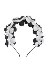 Floral Crown - White/Black - PROJECT 6, modest fashion