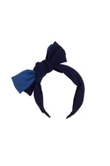 Wide Knot Headband - Navy/Blue - PROJECT 6, modest fashion