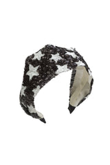 Sequin Star Headband - Black/White - PROJECT 6, modest fashion
