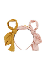 Side By Side Party Bow - Blush/Mustard - PROJECT 6, modest fashion