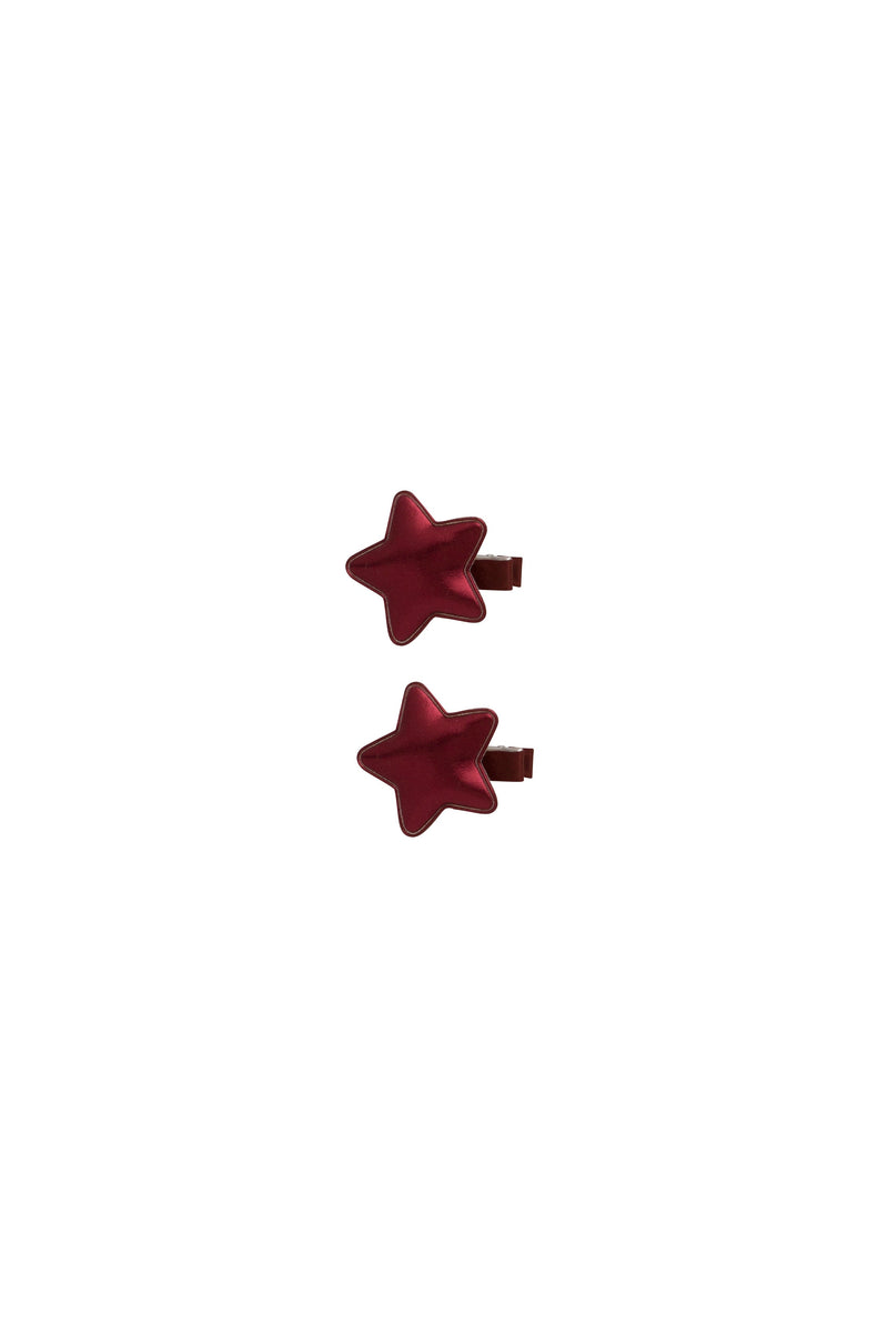 Star Clip Set of 2 - Burgundy