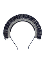 Static Fringe Headband - Navy Fringe/Silver Glitter - PROJECT 6, modest fashion