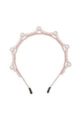 Triple Cluster Pearl Headband - Pink Pearl