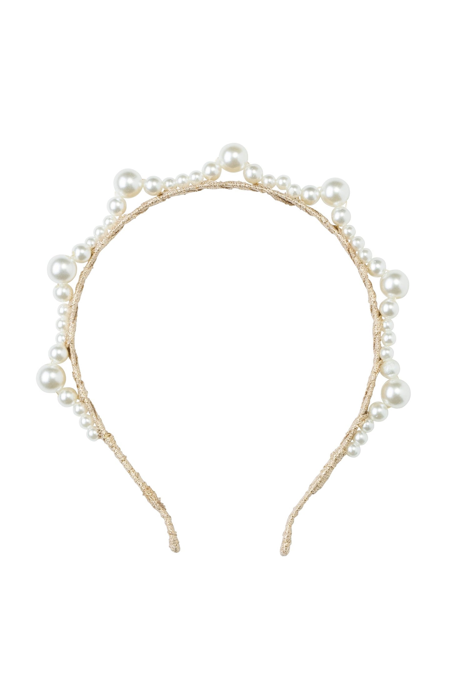 Triple Cluster Pearl Headband - Gold/Ivory - PROJECT 6, modest fashion