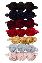 Triple Rose Garden Wrap - Black Velvet - PROJECT 6, modest fashion