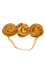 Triple Rose Garden Wrap - Gold Velvet - PROJECT 6, modest fashion