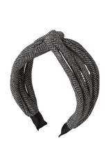 Tubular Herringbone Headband - Black/White - PROJECT 6, modest fashion
