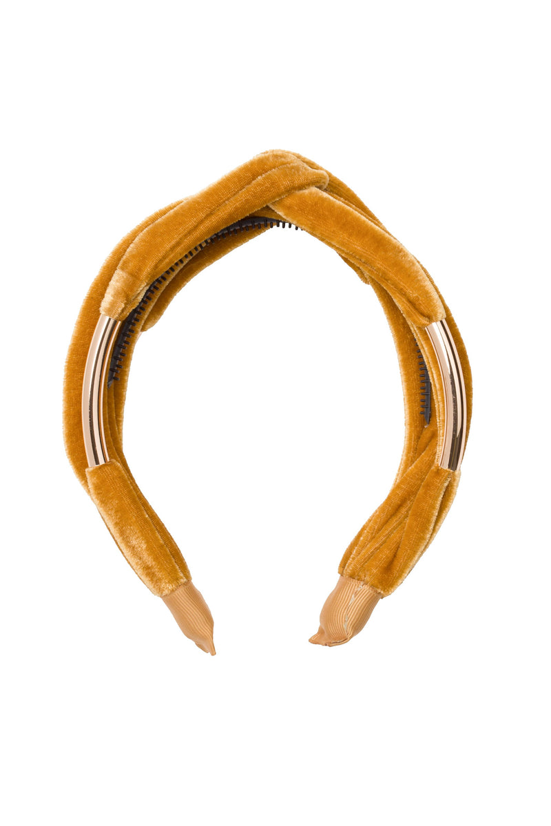 Tubular Headband - Gold Velvet - PROJECT 6, modest fashion