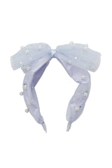 Tulle Pearl Headband - Grey Lilac - PROJECT 6, modest fashion
