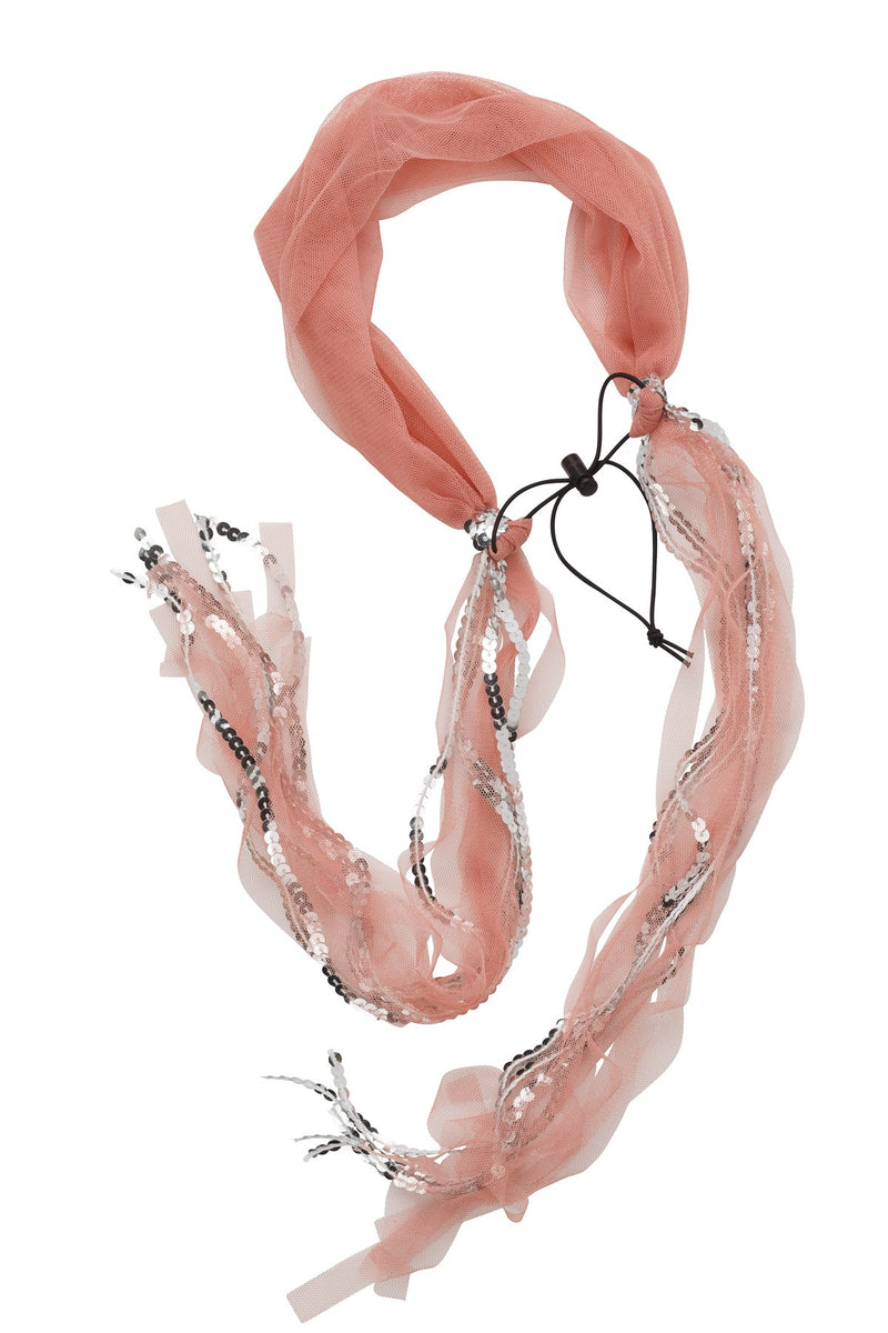 Tulle Wrap Wreath Soft - Coral - PROJECT 6, modest fashion