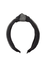 Knot Herringbone Headband - Charcoal/BW - PROJECT 6, modest fashion