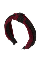 Knot Herringbone Headband - Red/Black - PROJECT 6, modest fashion