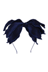 Winter Petals Headband - Navy Lines Velvet