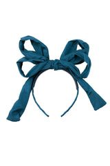 Double Party Bow Headband - Turquoise - PROJECT 6, modest fashion